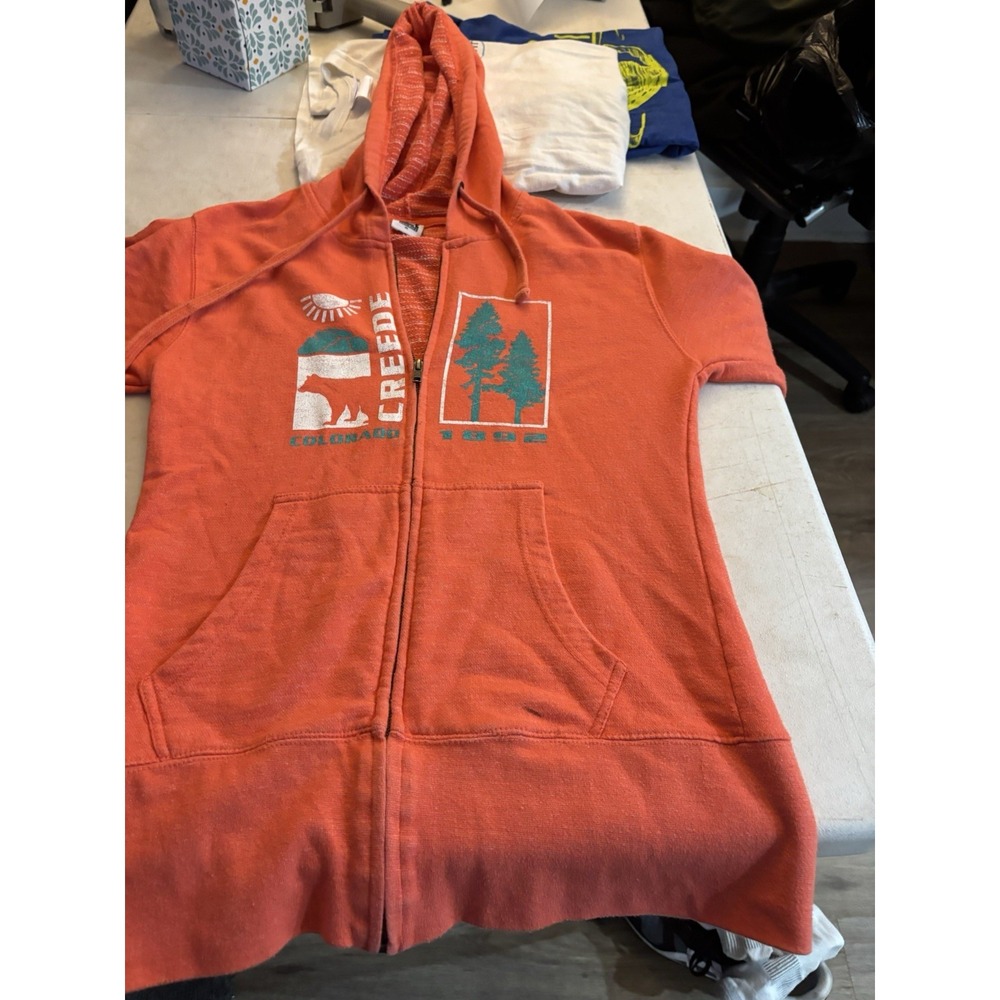 LONE ROCK CLOTHING Creede  Colorado‎ Orange XL Hoodie
